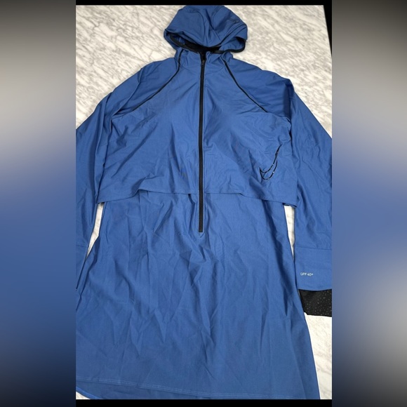 Nike Swimsuit Victory UPF 40 Full-Coverage Blue Tunic Dress Cover-up sz L $240 - Picture 5 of 7